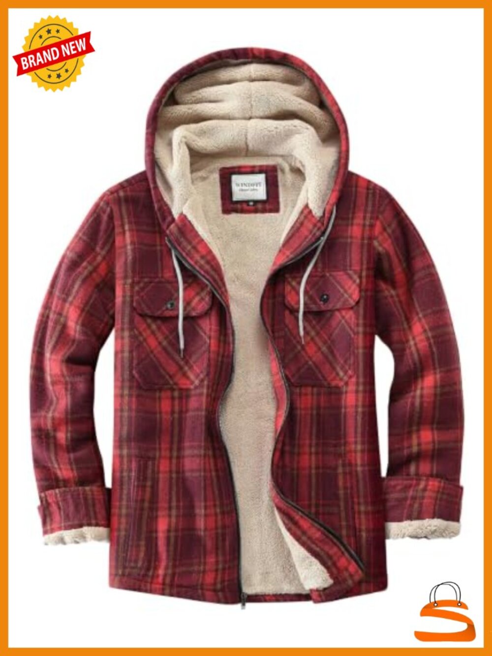 Women's Full Zip Fleece Flannel Jacket Plaid Sherpa Lined Hooded Shacket